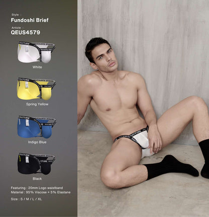 [NEW] Private Structure กางเกงชั้นในชาย รุ่น Essence Odyssey Fundoshi Trunk – Chalk White [4819]