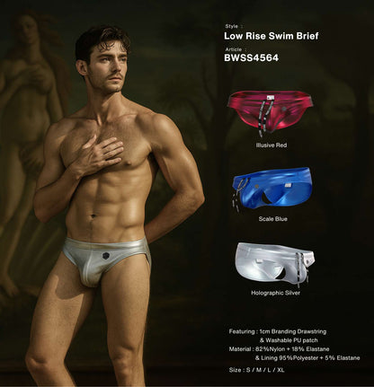 Private Structure กางเกงว่ายนำ้ รุ่น Swimwear Bikini – Scale Blue [4564]