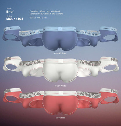 Private Structure กางเกงชั้นในชาย รุ่น MO-lite Brief - Moon White [4104]