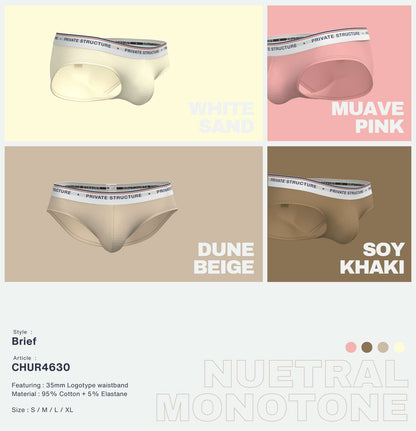 [SPECIAL OFFER] Private Structure กางเกงชั้นในชาย รุ่น CHUMM! Mid Waist Brief - Malleable Navy [4630]