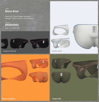 [SPECIAL OFFER] Private Structure กางเกงชั้นในชาย รุ่น PRD Eutopia Bikini Brief - Passion Tangarine [4563]