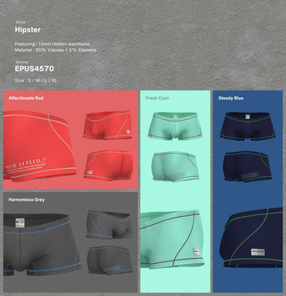 [SPECIAL OFFER] Private Structure กางเกงชั้นในชาย รุ่น PRD Elysian Hipster - Harmonious Grey [4570]