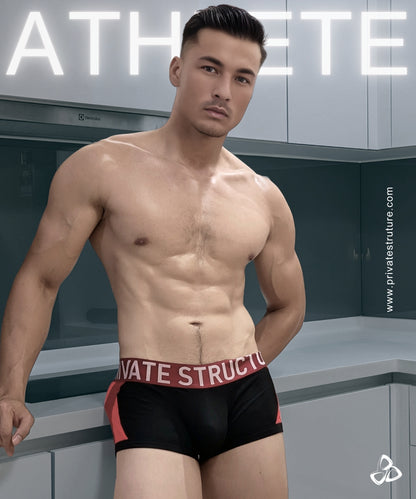 Private Structure กางเกงชั้นในชาย รุ่น Athlete Mid Waist Trunk - Black [4643]