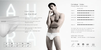 [NEW] Private Structure กางเกงชั้นในชาย รุ่น AURA-Modal Blended Brief – Egret White [4808]